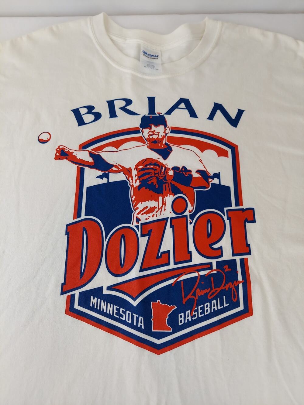 Minnesota Twins Brian Dozier Men's Graphic Printed White Basebal T-Shirt XL